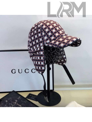 Gucci Check Chapka Hat Blue/Pink/White 2020