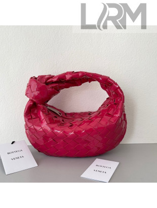 Bottega Veneta Mini Jodie Hobo Bag in Patent Leather Candy Red 2022 651876 