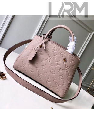 Louis Vuitton Montaigne BB Bag in Monogram Empreinte Embossed Leather M41053 Light Pink 2021