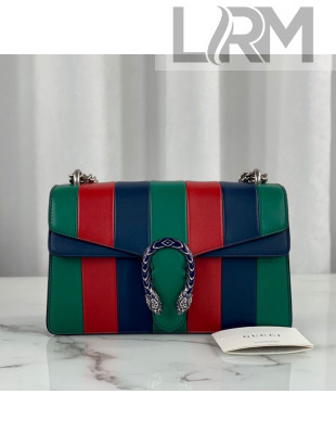 Gucci Dionysus Striped Leather Small Shoulder Bag 400249 Multicolor/Green 2020