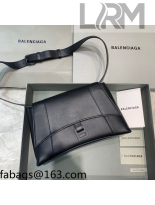 Balenciaga Hourglass Sling Back Large Bag in Calf Leather All Black 2021