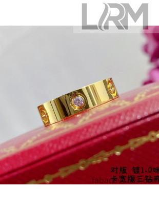 Cartier Love Ring with 3 Crystal Yellow Gold 2022