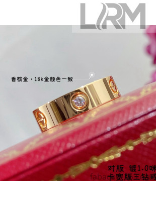 Cartier Love Ring with 3 Crystal Rosy Gold 2022