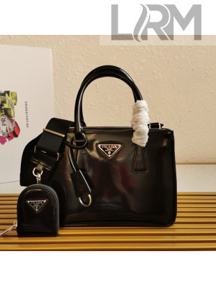 Prada Patent Leather Top Handle Bag 1BA296 Black 2021