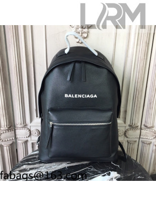 Balenciaga Leather Backpack Black 2021 09