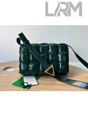 Bottega Veneta Padded Cassette Deerskin Leather Crossbody Messenger Bag Raintree Green 2022