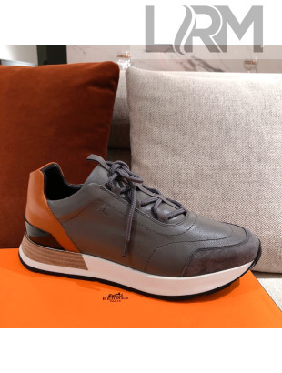 Hermes Patchwork Sneakers Grey 2021 07 (For Women and Men)