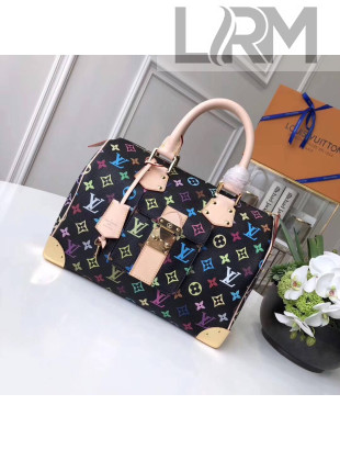 Louis Vuitton Monogram Multicolor SPD Bag M92643 Black