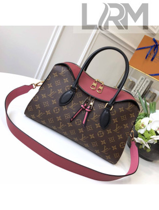 Louis Vuitton Monogram Canvas/Cafskin Tuileries Top Handle Bag M43706 Rose Bruyere 2017