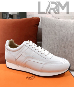 Hermes Chris Calfskin Sneakers White 2021 20 (For Women and Men)