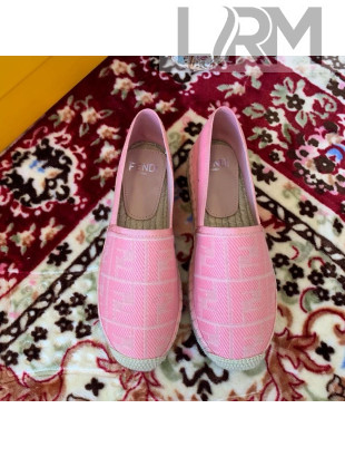 Fendi FF Canvas Flat Espadrilles Pink 2020