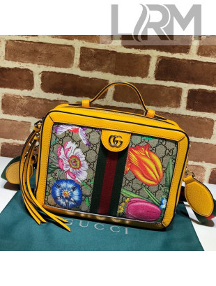 Gucci Ophidia GG Flora Small Shoulder Bag 550622 Yellow 2019