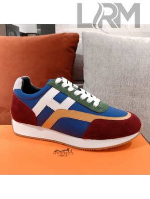 Hermes Chris Calfskin Sneakers Blue 2021 24 (For Women and Men)