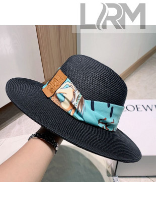 Loewe Straw Bucket Hat Black 2021 08