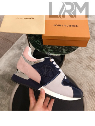 Louis Vuitton Run Away Sneaker 1A4XNL Pink/Navy Blue/Light Grey 2019(For Men and Women)