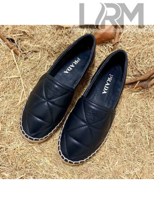 Prada Nappa Lambskin Espadrilles Black 2021