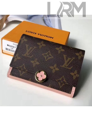 Louis Vuitton Flore Compact Wallet M64588 Pink 2018