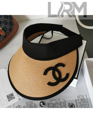 Chanel Raffia Straw Visor Hat Khaki 05 2021