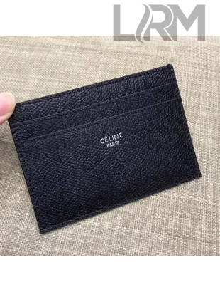 Celine Grained Leather Card Holder Black 2018