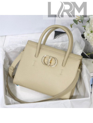 Dior Medium St Honore Tote Bag in Beige Grained Calfskin M925 2020