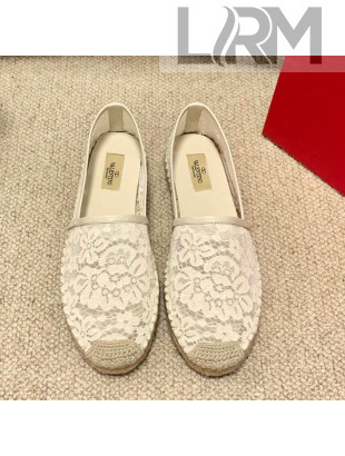 Valentino Lace Espadrilles White 2021