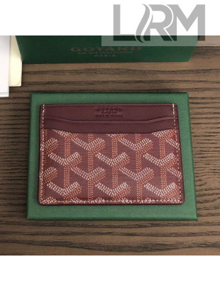 Goyard Card Holder Wallet Burgundy 2021