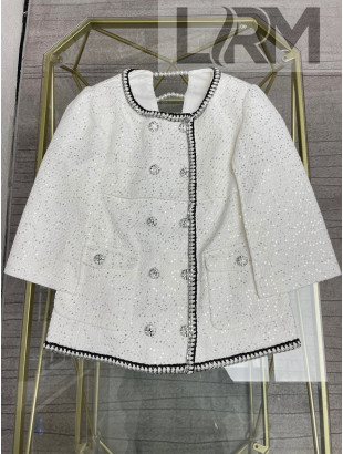 Chanel Sequins Jacket White 2022 80