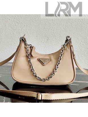 Prada Re-Edition Nylon Mini Shoulder Bag 1TT122 Beige 2020