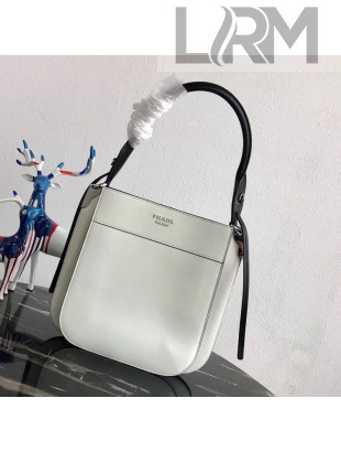 Prada Margit Leather Shoulder Bag 1BC076 White 2019