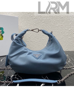 Prada Re-Edition 2006 Nylon Hobo Bag 1BH172 Blue 2020