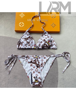 Louis Vuitton Mickey Mouse Swimwear LVS38 White 2021