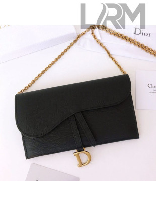 Dior Saddle Wallet on Chain/Crossbody Bag Black 2019