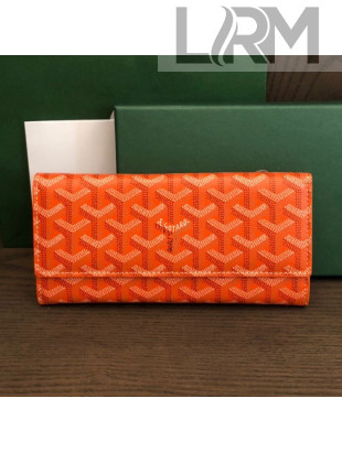 Goyard Long Flap Wallet Orange 2021