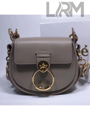 Chloe Small Tess Bag in Shiny & Suede Calfskin Grey 2018