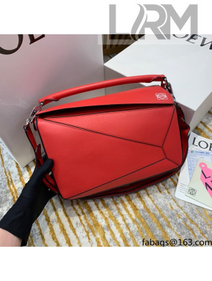 Loewe Puzzle Bag in Classic Calfskin Red 2021 TOP