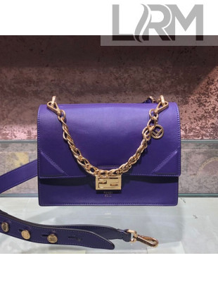 Fendi Kan U Medium Calfskin Flap Bag Purple/Gold 2019 