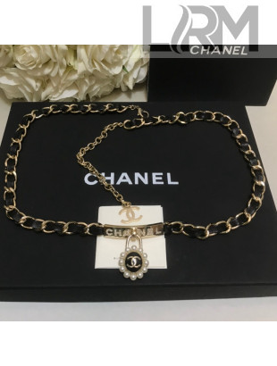 Chanel Lock Chain Belt Black 2021 082525