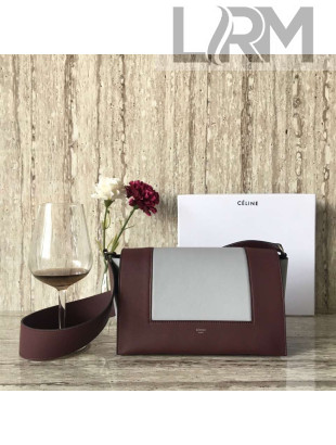 Celine Medium Frame Shoulder Bag in Smooth Calfskin 43343 Burgundy 2018 