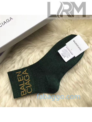 Balenciaga Logo Short Socks Black 03 2020