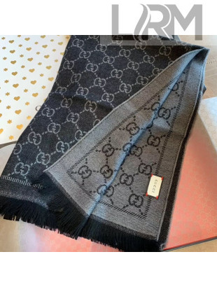 Gucci Wool GG Scarf 45x180cm Black 2019