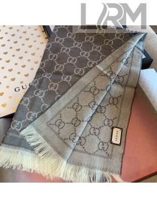 Gucci Wool GG Scarf 45x180cm Light Grey 2019