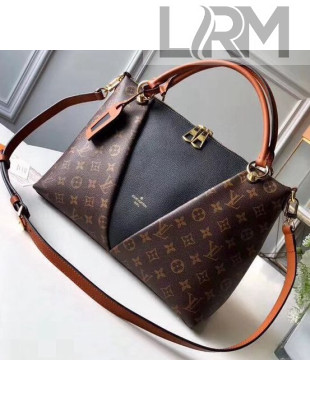 Louis Vuitton Monogram Canvas & Calfskin V Tote MM Bag M43948 Noir 2018