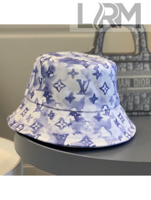 Louis Vuitton Monogram Watercolor Bucket Hat Blue/White 2021