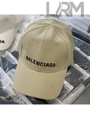 Balenciaga Logo Canvas Baseball Hat Beige 2021 16