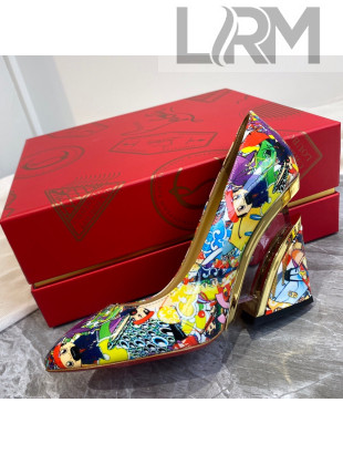 Christian Louboutin Print Calfskin Wedge Pumps Multicolor 2021 