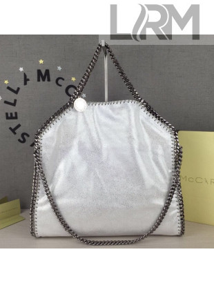 Stella McCartney Falabella Fold Over Tote Bag Silver White 2020