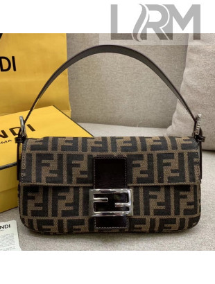 Fendi FF Pattern Canvas Vintage Baguette Bag