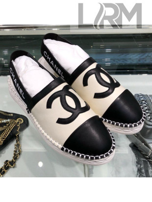 Chanel Slingback Espadrilles G34817 White/Black 2019