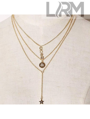 Dior Set of Three Dio(r)evolution Y Necklaces Gold 2019