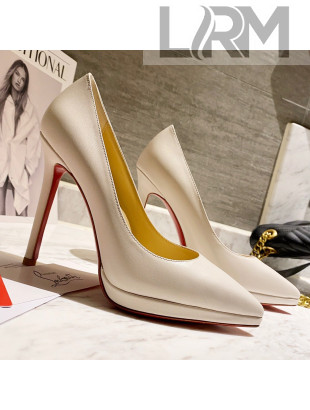 Christian Louboutin Calfskin Pointed-toe Pumps 11.5cm White 2021